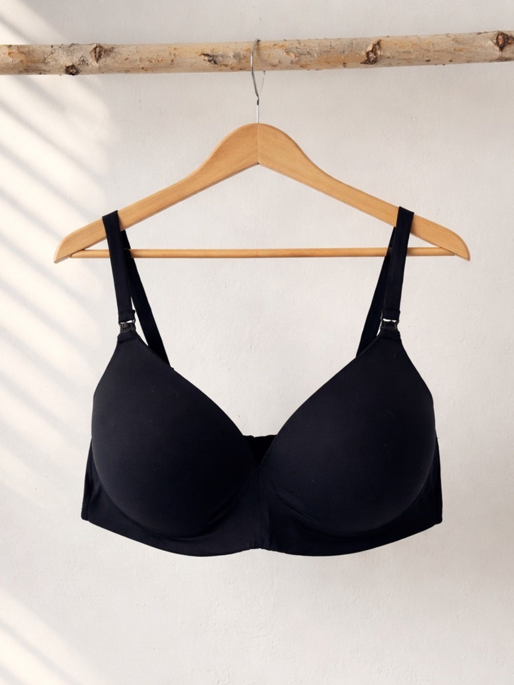 Thyme Maternity Bra Black Smooth Molded Cup Bra Intimates | 34DD